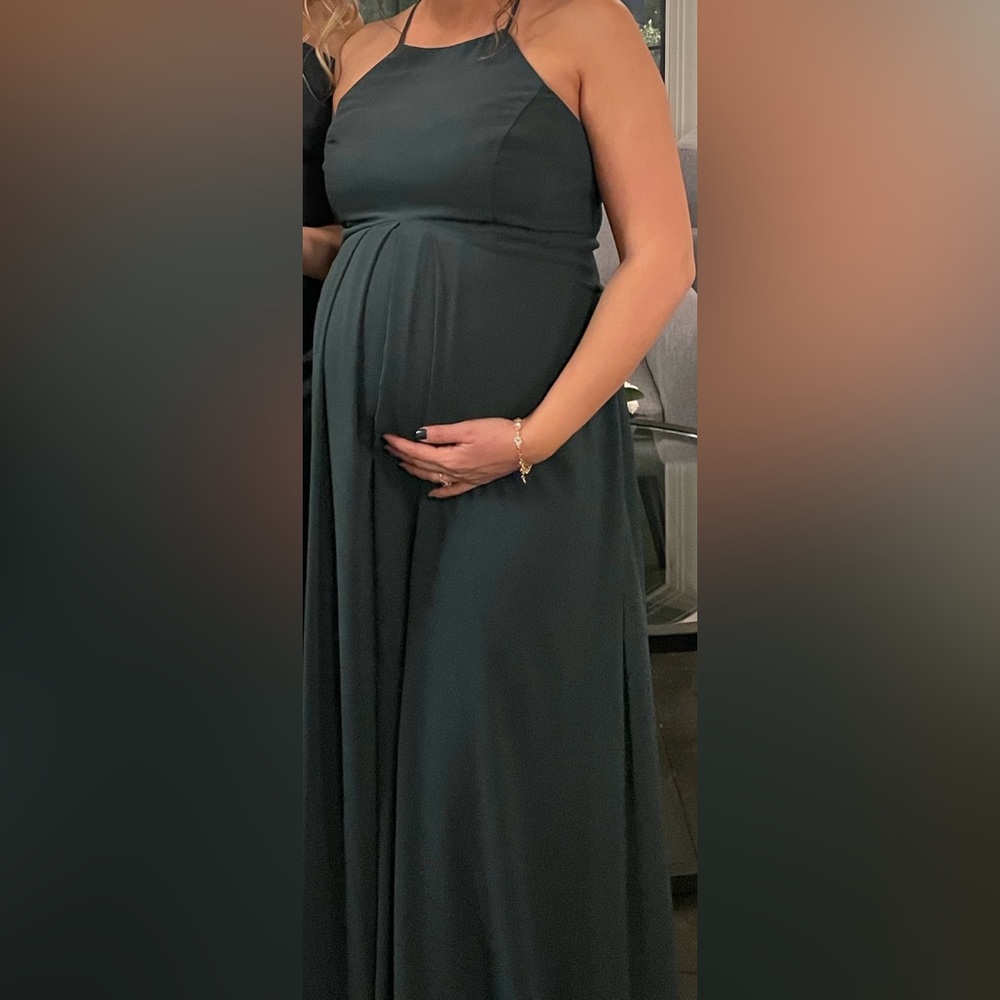 Green Levkoff bridesmaid dress